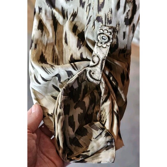 Maggie Barnes Womens Leopard Print Blouse 5x (34/36W) - Vintage - Picture 7 of 8